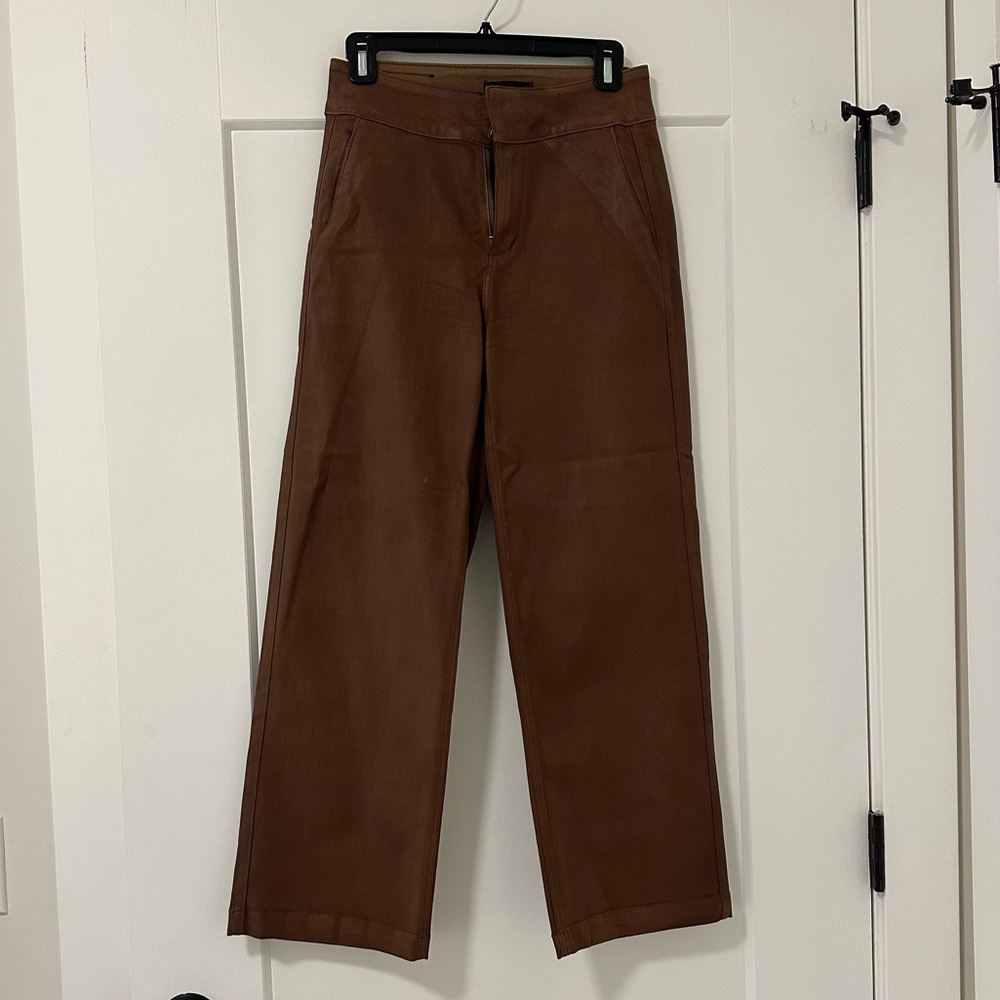 PAIGE Coated Ankle Flare Pant
